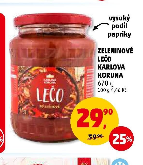Zeleninové lečo Karlova Koruna