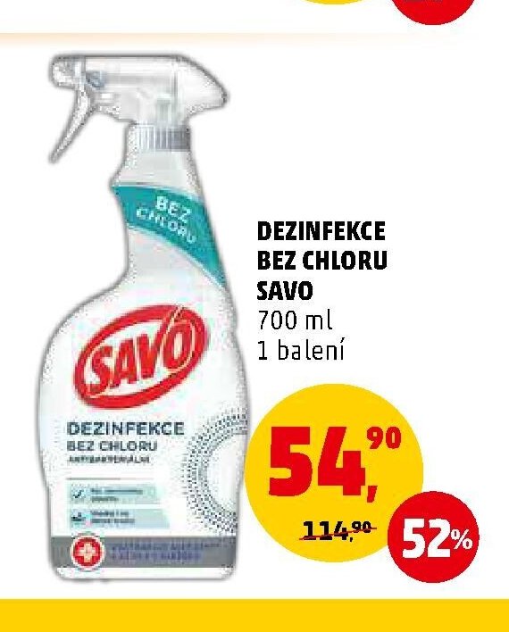 DEZINFEKCE BEZ CHLORU SAVO