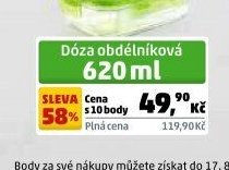 Dóza obdélníková 620 ml