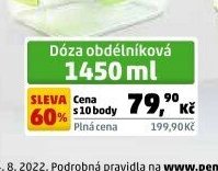 Dóza obdélníková 1450 ml
