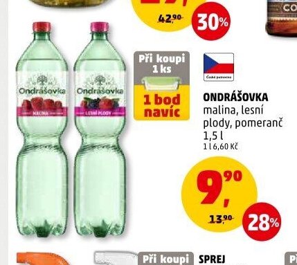 ONDRÁŠOVKA malina, lesní plody, pomeranč