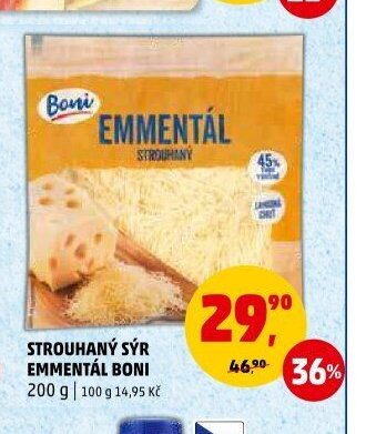 STROUHANÝ SÝR EMMENTÁL BONI