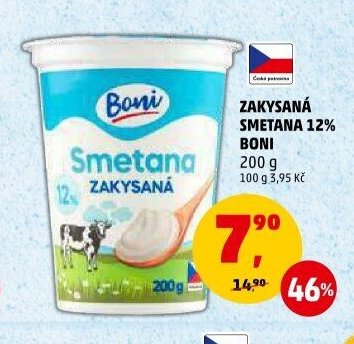 ZAKYSANÁ SMETANA 12% BONI