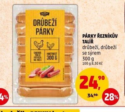 Párky Řezníkův talíř se sýrem