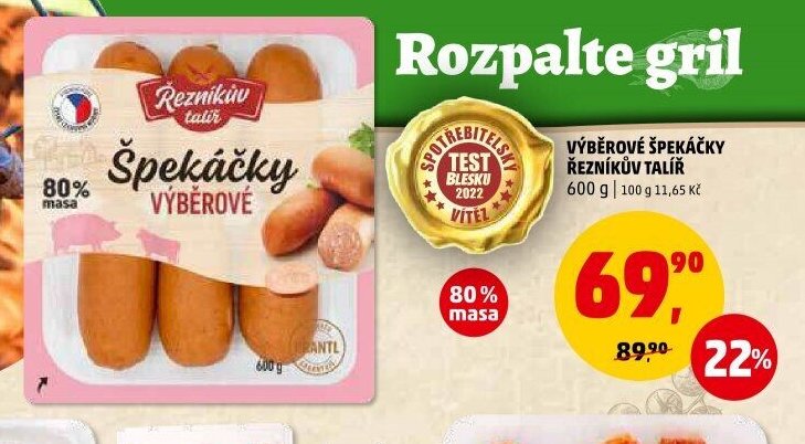 Špekáčky výběrové Řezníkův talíř