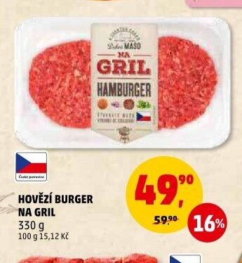 Hovězí burger na gril