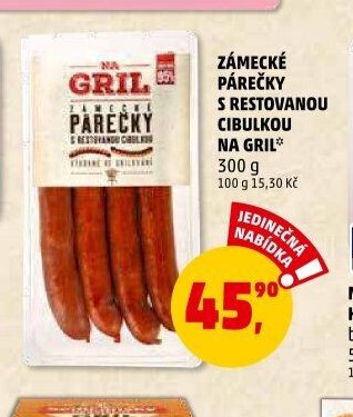Zámecké párečky s restovanou cibulkou