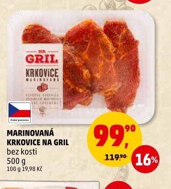 Marinovaná krkovice na gril