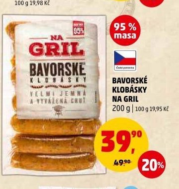 Bavorské klobásky na gril