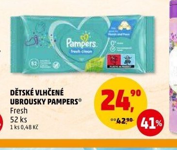 DĚTSKÉ VLHČENÉ UBROUSKY PAMPERS
