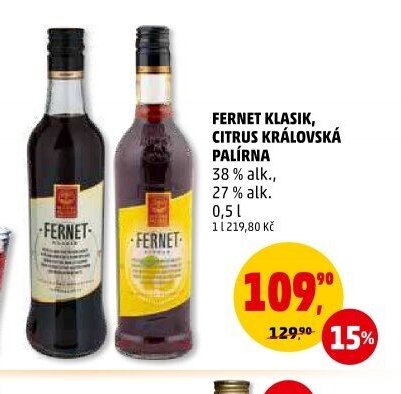 Fernet Klasik, Citrus Královská Palírna