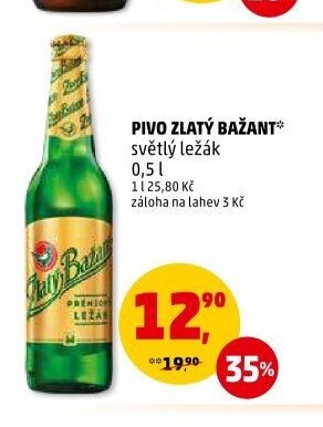 PIVO ZLATÝ BAŽANT světlý ležák