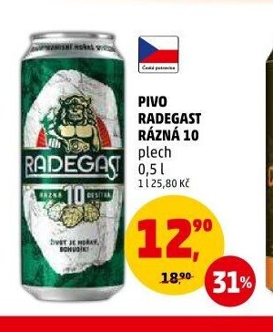 PIVO RADEGAST RÁZNÁ 10 plech