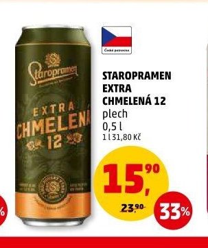 STAROPRAMEN EXTRA CHMELENÁ 12 plech