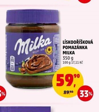 LÍSKOOŘÍŠKOVÁ POMAZÁNKA MILKA