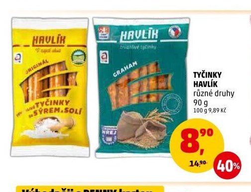 TYČINKY HAVLÍK různé druhy