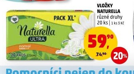 VLOŽKY NATURELLA různé druhy 20 ks