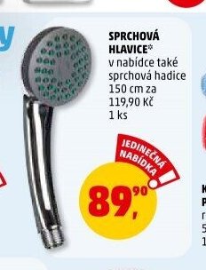 SPRCHOVÁ HLAVICE v nabídce také sprchová hadice 150 cm