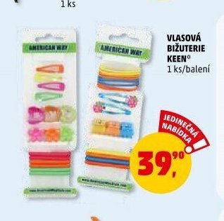 VLASOVÁ BIŽUTERIE KEEN 1 ks/balení
