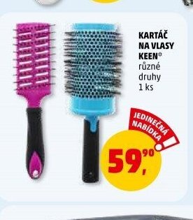 KARTÁČ NA VLASY KEEN různé druhy 1 ks