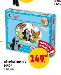 DŘEVĚNÉ KOSTKY DINO