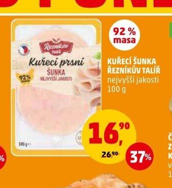Kuřecí šunka Řezníkův talíř