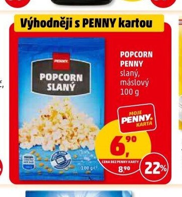 POPCORN PENNY slaný, máslový 100 g