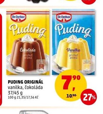 PUDING ORIGINÁL vanilka, čokoláda 37/45 g