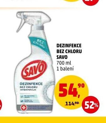 DEZINFEKCE BEZ CHLORU SAVO 700 ml
