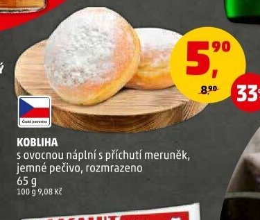 Kobliha s ovocnou náplní