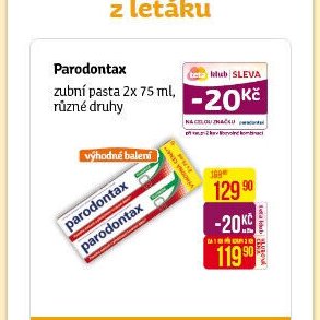 Parodontax zubní pasta 2x 75 ml, různé druhy