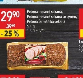 Pečená masová sekaná, Pečená masová sekaná se sýrem, Pečená farmářská sekaná