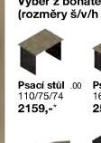 Psací stůl 110/75/74