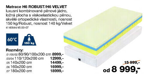 Matrace Curem H6 Robus