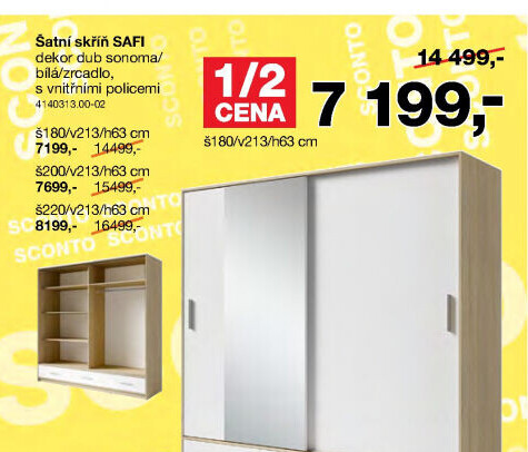 Šatní skříň Safi