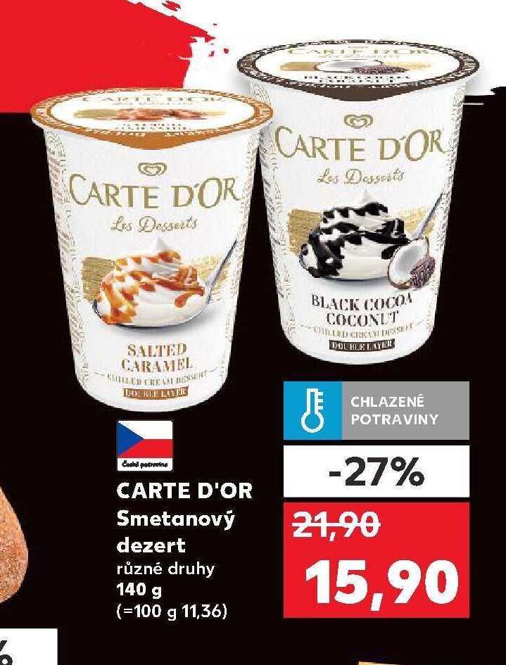 CARTE D'OR Smetanový dezert
