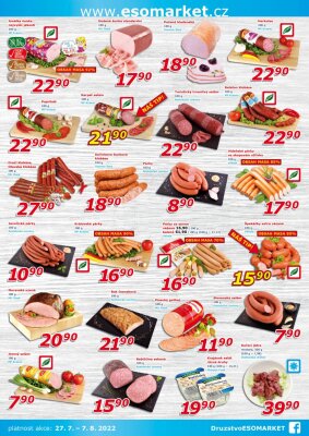 akční leták ESO MARKET 27.7.2022-7.8.2022