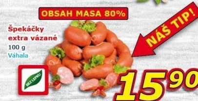 Špekáčky extra vázané Váhala