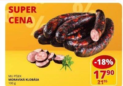 Mu Písek Moravská klobása 100 g