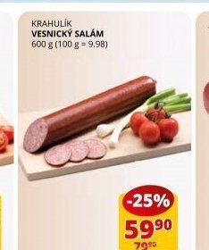 Krahulík vesnický salám 600 g