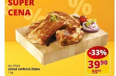Mu Písek uzená vepřová žebra 1 kg