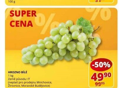 Hrozno bílé 1 kg