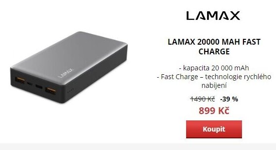 LAMAX 20000 MAH FAST CHARGE