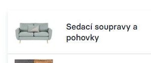 Sedací soupravy a pohovky