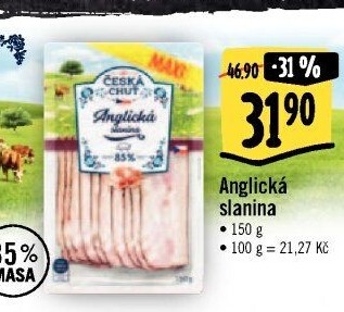 Anglická slanina Česká chuť