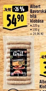 Bílá bavorská klobása Albert Gril
