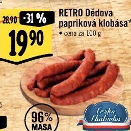 Dědova klobása papriková Albert Retro
