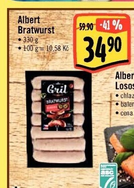 Grilovací klobása bratwurst Albert Gril