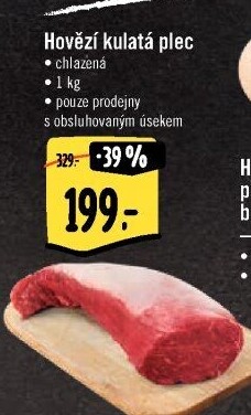 Hovězí plec kulatá - falešná svíčková