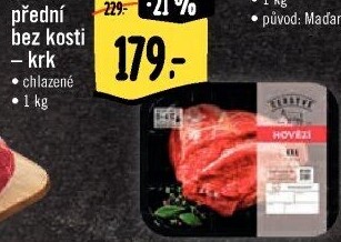 Hovězí přední bez kosti - krk